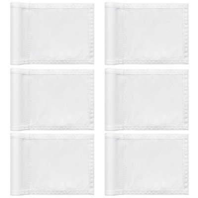 Oudain 6 Pcs Golf Target Flag with Tube Inserted Waterproof Putting White