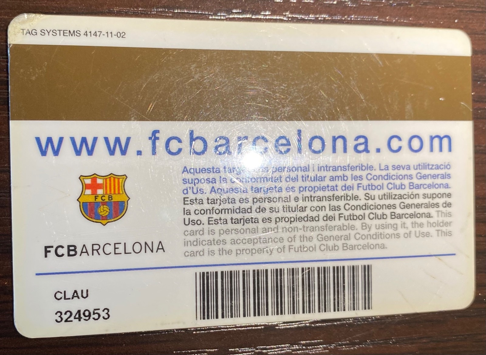 2004 FC Barcelona Rare Membership Card Lionel * Messi Debut Year * Member Pass