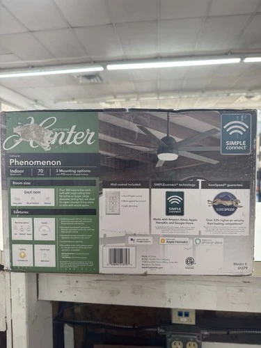 Hunter Phenomenon 70 LED Phenomenon 70" 7 Blade Smart LED Indoor - Black - Picture 2 of 3