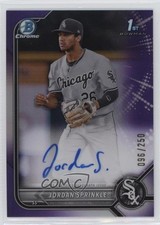 2022 Bowman Draft Chrome Pick Purple Refractor 96/250 Jordan Sprinkle Auto 15aq