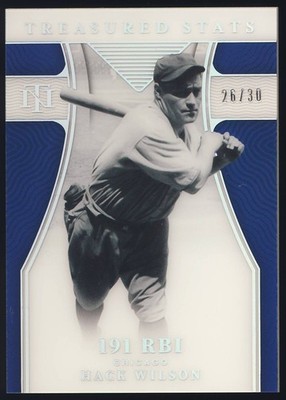 2022 National Treasures Treasured Stats Acetate Insert #TS-46 Hack Wilson 26/30