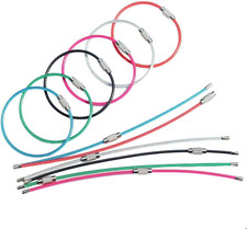 Key Rings Stainless Steel Wire Keychains Cable Heavy Duty Luggage Tags L