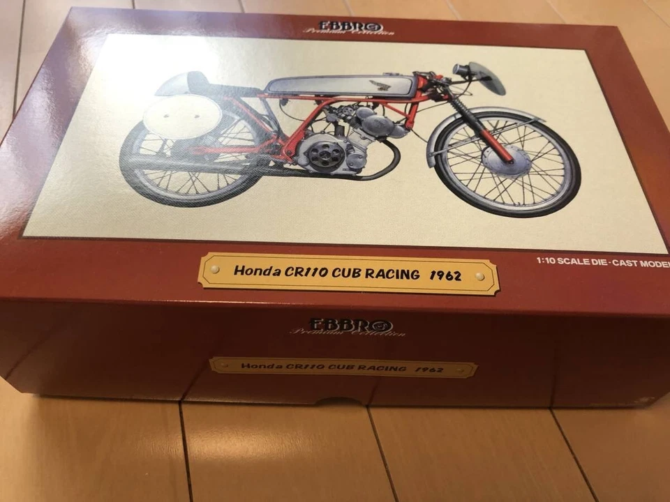 Ebbro 1/10 Honda CR110 Cub Racing 1962 Rouge EBBRO Honda CR110 CUB RACING First - Photo 4/4