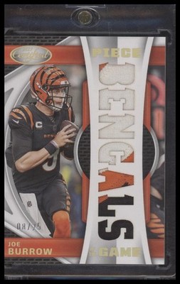 2023 Panini Certified #POG-12 Joe Burrow Piece of the Game Gold #/25