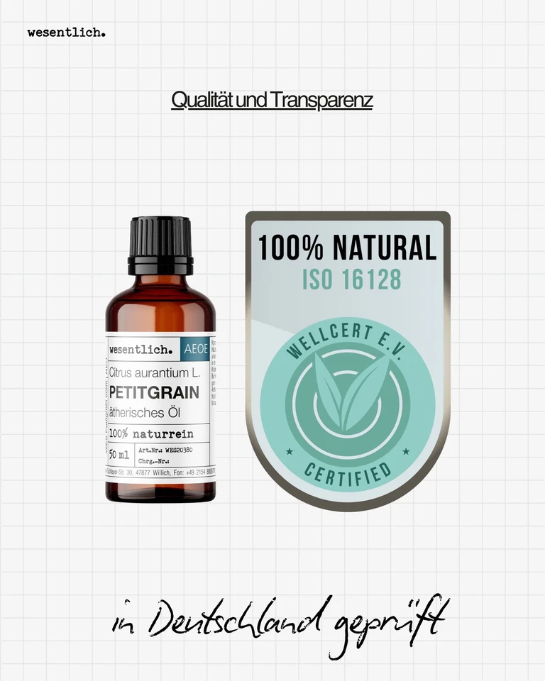 Petitgrain 50ml - ätherisches Öl von wesentlich. - 100% naturrein - Glasflasche - Bild 3 von 4