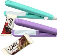 2-Pack Mini Plastic Bag Heat Sealers with 45-inch Power Cord, Green + Purple