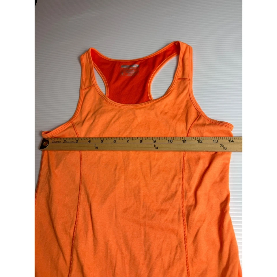 Camiseta sin mangas de rendimiento capa 8 espalda deportiva sin mangas naranja pequeña Foto 3 de 4