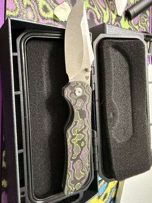 TUYA COYOTE FOLDING KNIFE CARBON FIBER HANDLE M390 MIRROR STONEWASHED BLADE
