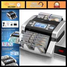 Money Counter Machine for USD/EUR Bills, Fast & Accurate Cash Counting