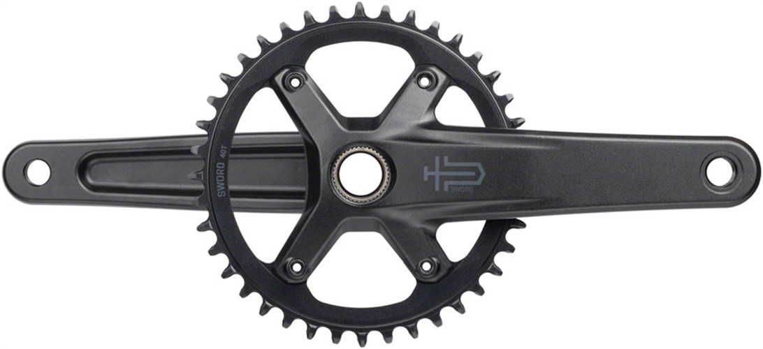 MicroSHIFT Sword 1x Crankset - 165mm 10-Speed 40t 110 Asym BCD 24mm Spindle 22190₽