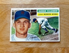 Harmon Killebrew 1956 Topps #164 White Back WB Nationals Twins HOF Glossy RARE