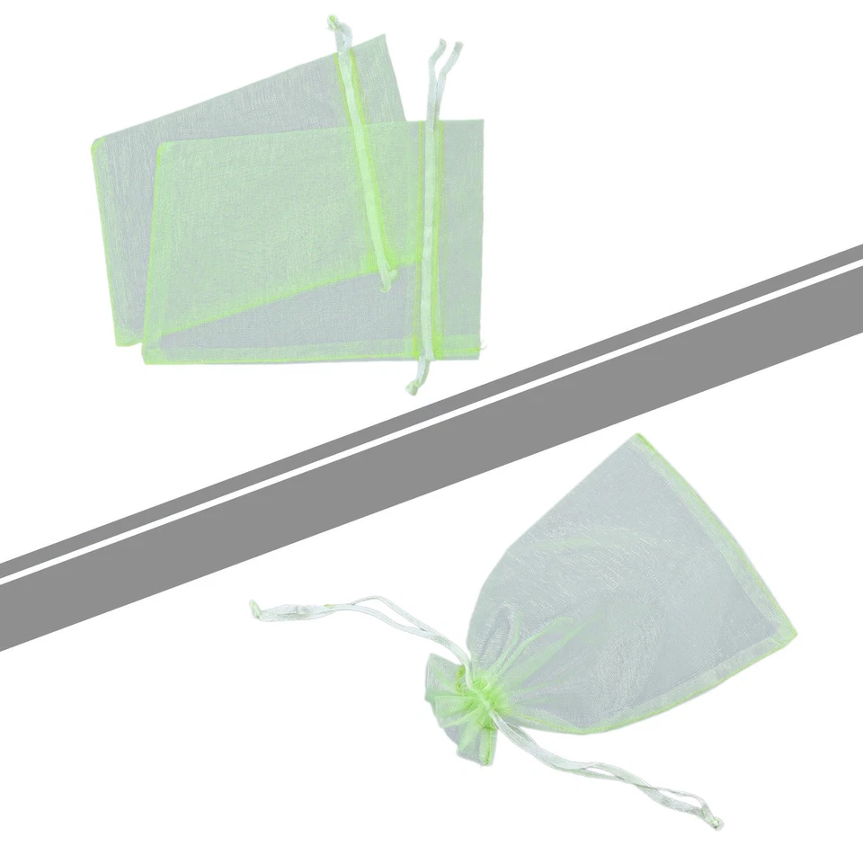 Transparent Green Organza Fruit Protection Bags Size 4x6 Inches Set of 100 - Image 3 of 4