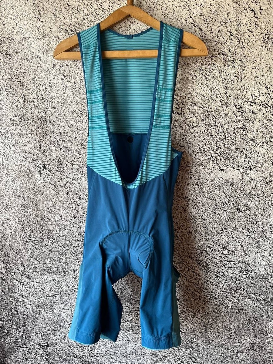 Rapha Cargo Cycling Bib Shorts Blue Padded Road Bike Bibs Men's