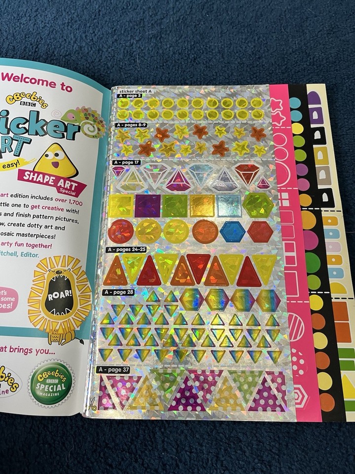 CBeebies BBC Sticker Art Bumper Magazine Shape Art Special 1700 ...