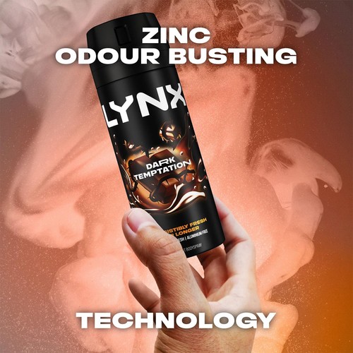 Desodorante con fragancia Lynx Body Spray Dark Temptation 48-H de alta definición, 6x150 ml - Imagen 3 de 12