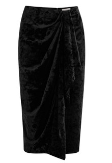 MARANT ETOILE ALYSSA BLACK VELVET MIDI SKIRT SIZE 34 (2) $530