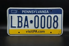 Expired Pennsylvania License Plate # LBA - 0008
