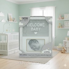 NEW Moon  Stars Letterboard Picture Frame   Baby Nursery or Shower Gift