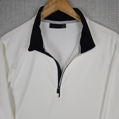KJUS Mens Performance 1/2 Zip Pullover Windshirt Size 2XL White Golf Casual - Picture 9 of 14