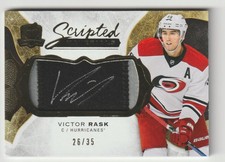 2016-17 THE CUP SCRIPTED MATERIALS AUTO PATCH 2 COLORS VICTOR RASK 26/35