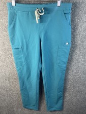 Figs Scrub Pants Teal Sz Small Polyester Elastic Waist