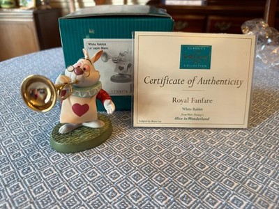 Royal Fanfare 2003 WDCC White Rabbit Alice In Wonderland W/ COA & BOX