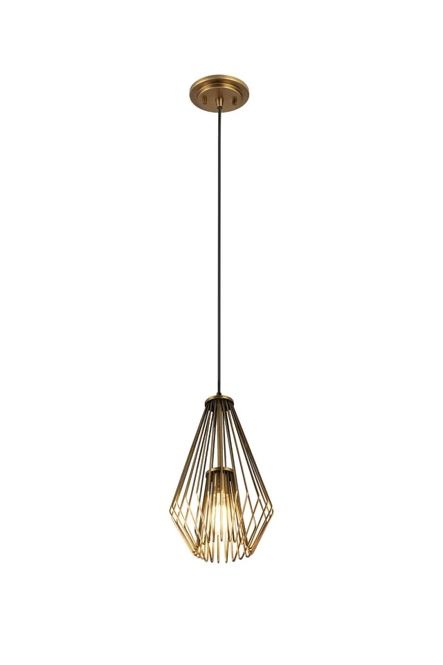 Mini colgante abstracto Z-Lite 442 MP Quintus negro luz única 9-1/4" W Foto 2 de 4