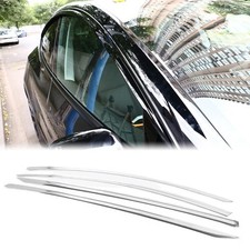 Tape-on Window Visors for 2020-2024 Wind Deflectors Rain Guards Chrome ABS 4 Pcs