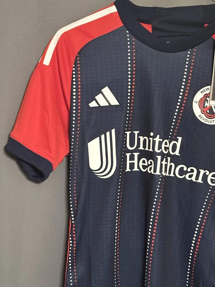 New England Revolution Adidas Authentic 24/25 Home Jersey; Men’s XS Slim Fit NWT - Image 2 of 4