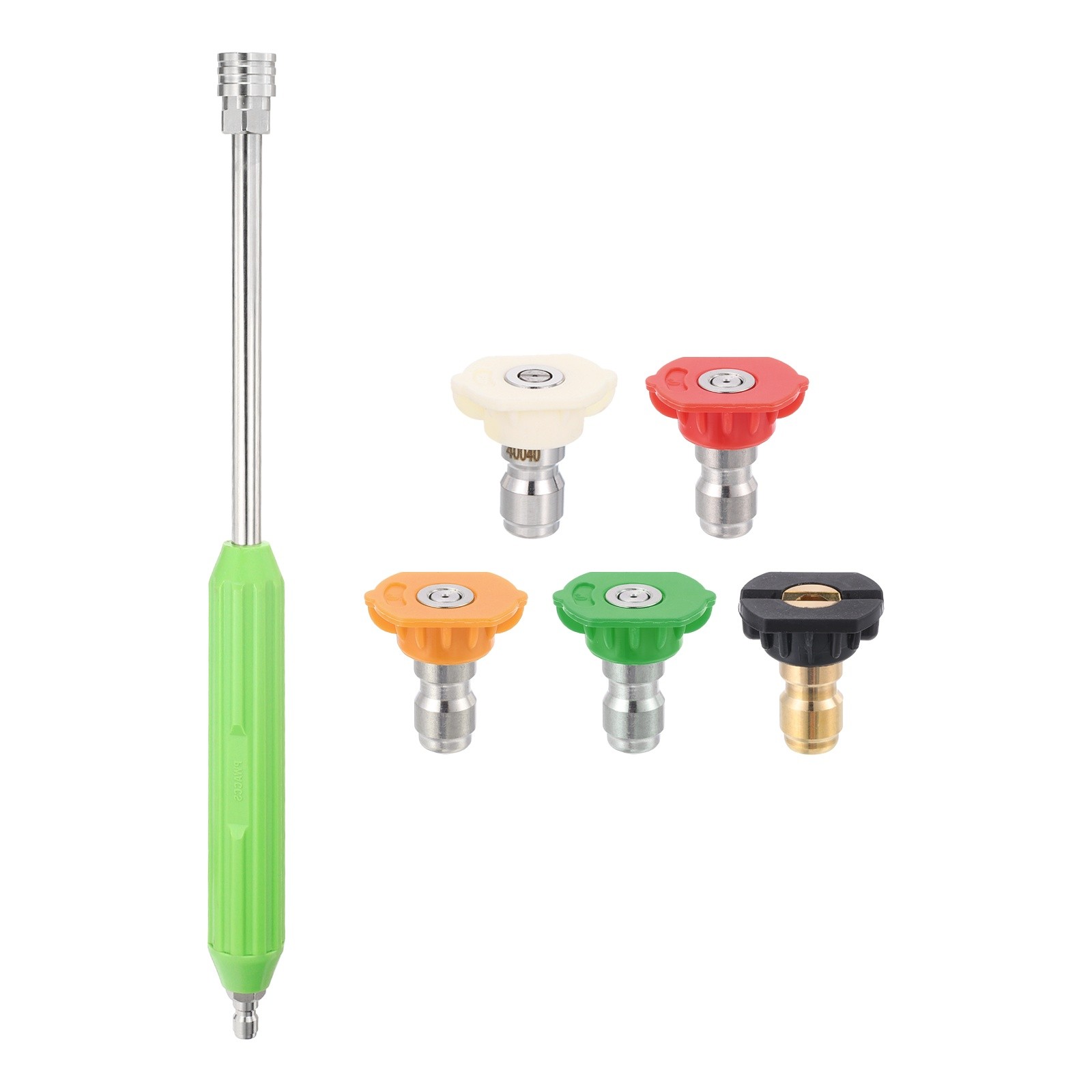 16" Pressure Washer Extension Wand with Green Grip, 5 Nozzle