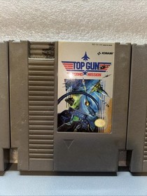 4 Authentic NES Games Ice Hockey,Top Gun,Super Mario/Duck Hunt, Iron Tank Tested