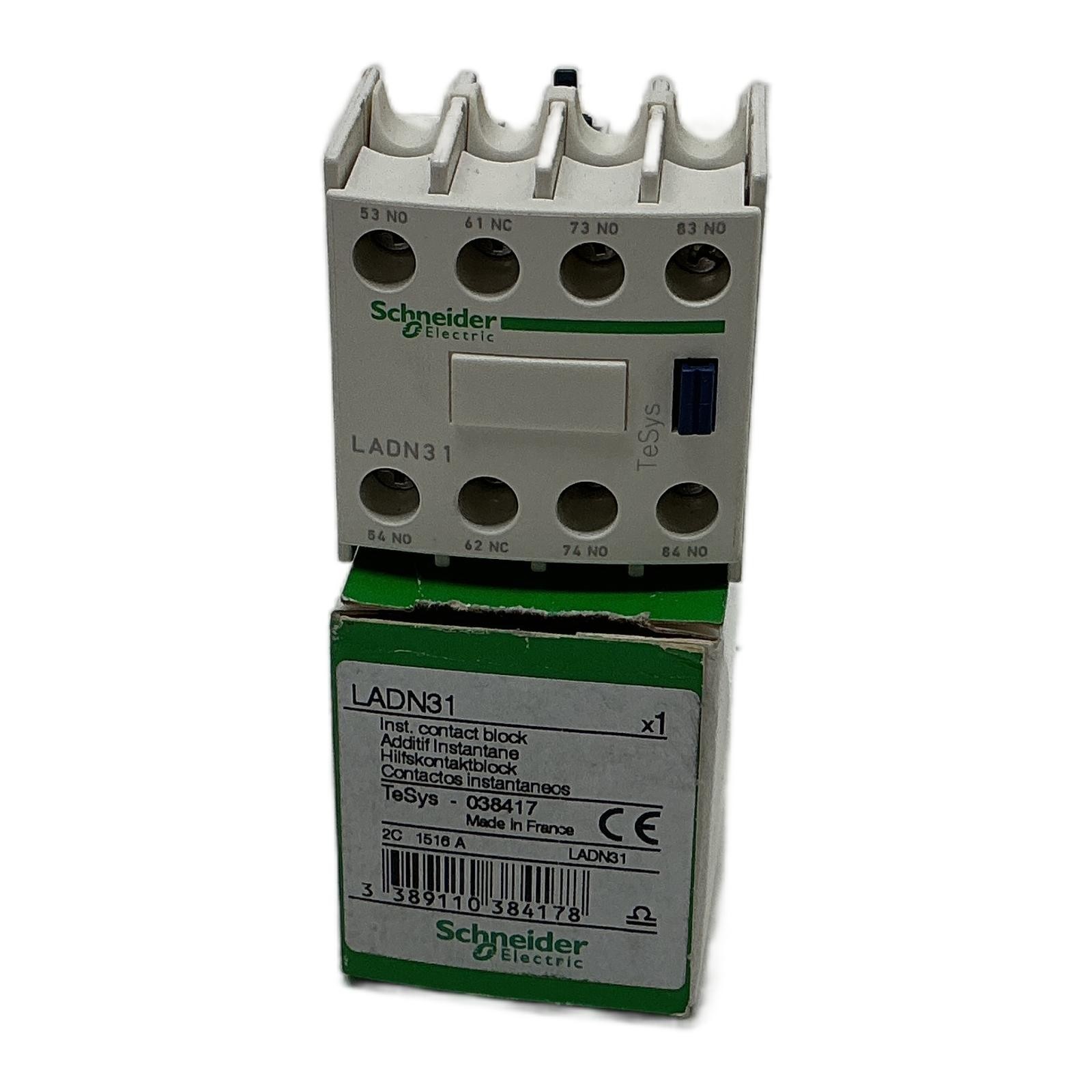 LADN31 SCHNEIDER ELECTRIC, Schneider Electric Hilfskontaktblock 3 NO + 1 NC ....