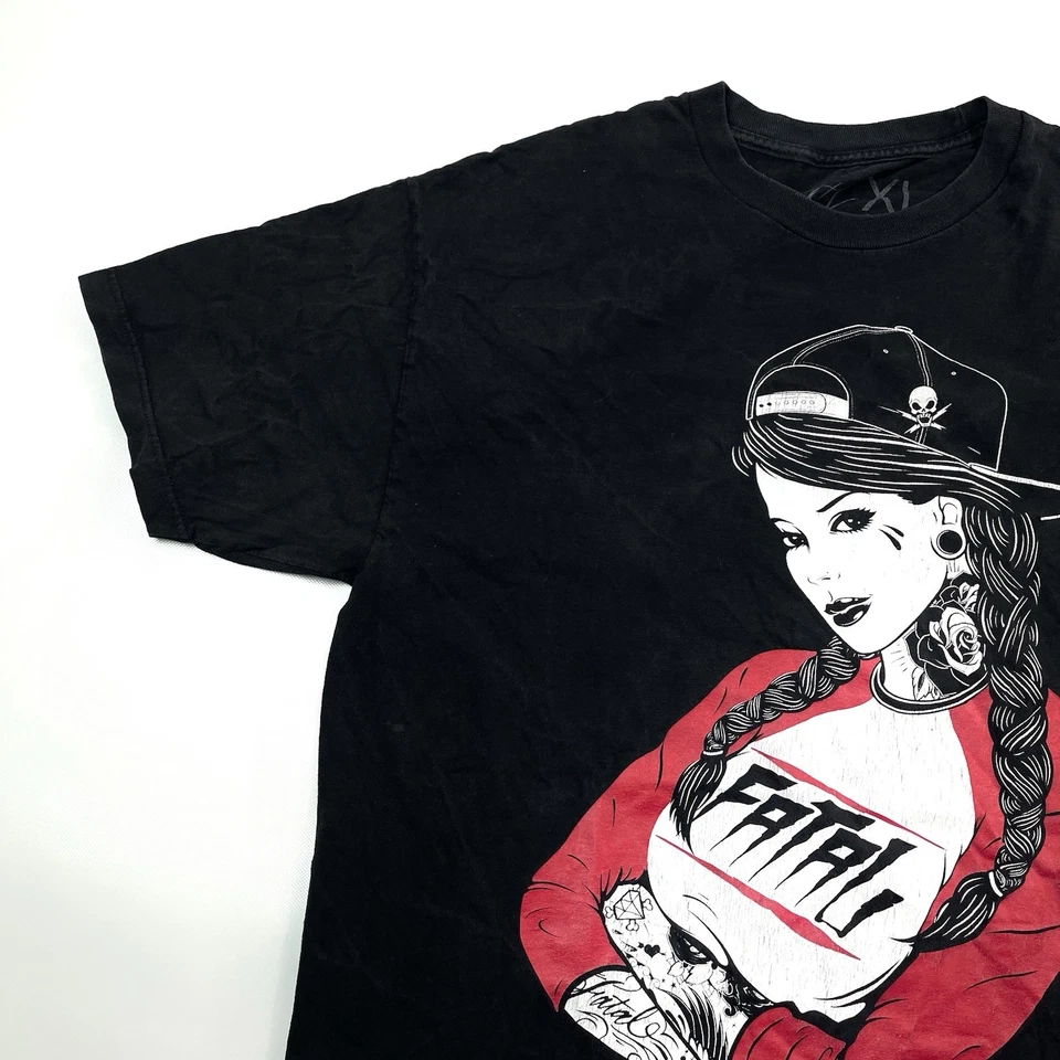 Fatal Clothing Tattoo Girl Graphic T-Shirt Streetwear Print Men’s XL - Image 4 of 4