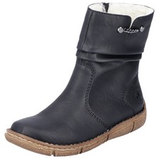 Rieker Stivaletti Da Donna Foderati Caldi Con Cerniera Dettaglio A Catena Z3771