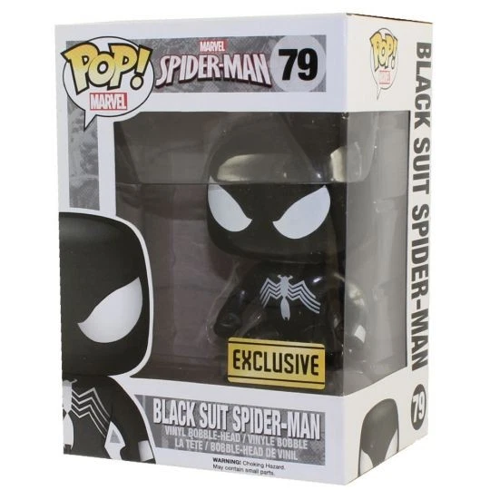 Funko Spider-Man Pop! Marvel Negro Suit Exclusivo Vinilo con Pompón Cabeza - Imagen 1 de 1