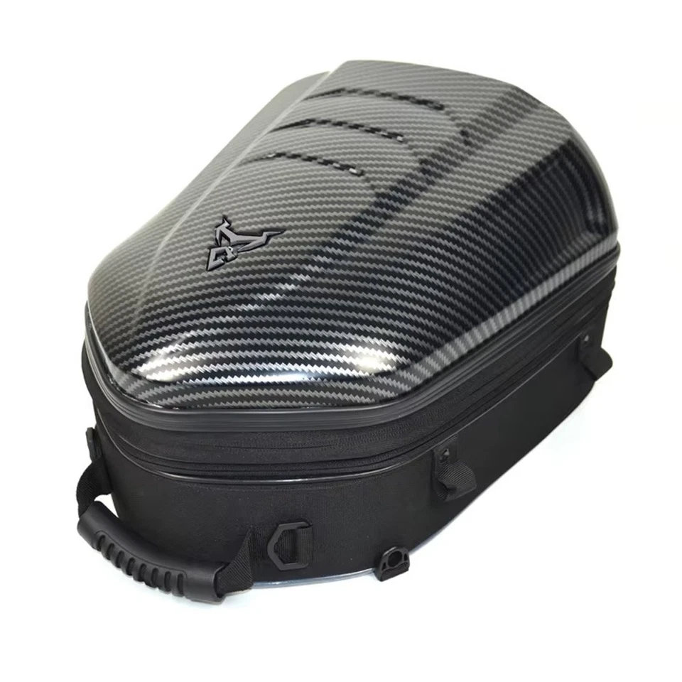 MOTOCENTRIC Motorrad Rucksack Helmfach Wasserdicht Hard Shell Carbon - Bild 3 von 4