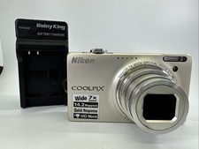 Nikon COOLPIX S6000 14.2MP Digital Camera 7x Zoom Silver  Charger Read Desc 