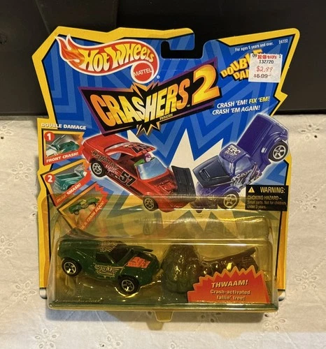 Vintage 1999 Hot Wheels Crashers 2 Crunch Chief Mattel W Fallin' Tree