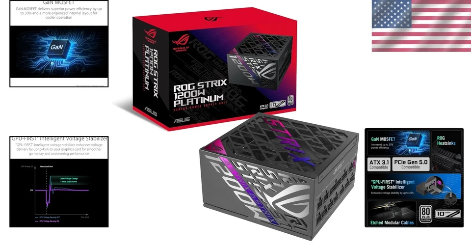 Ultimate 1200W ROG Strix Power Supply - Silent and Efficient Gaming Performance - Image 2 of 4