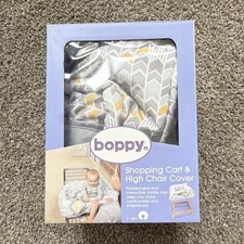 Boppy Shopping Cart High Chair Cover Sunshine Gray Yellow White