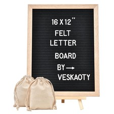 Felt Letter Board with 402 Letters, Numbers  Symbols - 12 x 16 inch Large