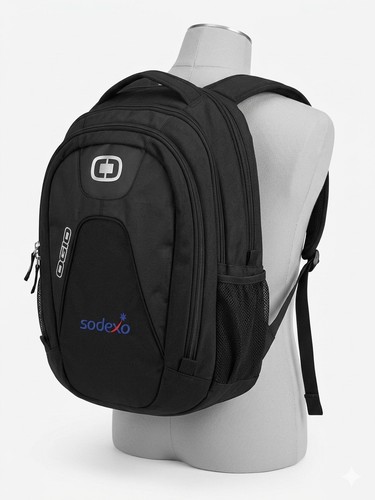 OGIO Juggernaut Backpack Laptop Bag Checkpoint Friendly Black - Sodexo Logo