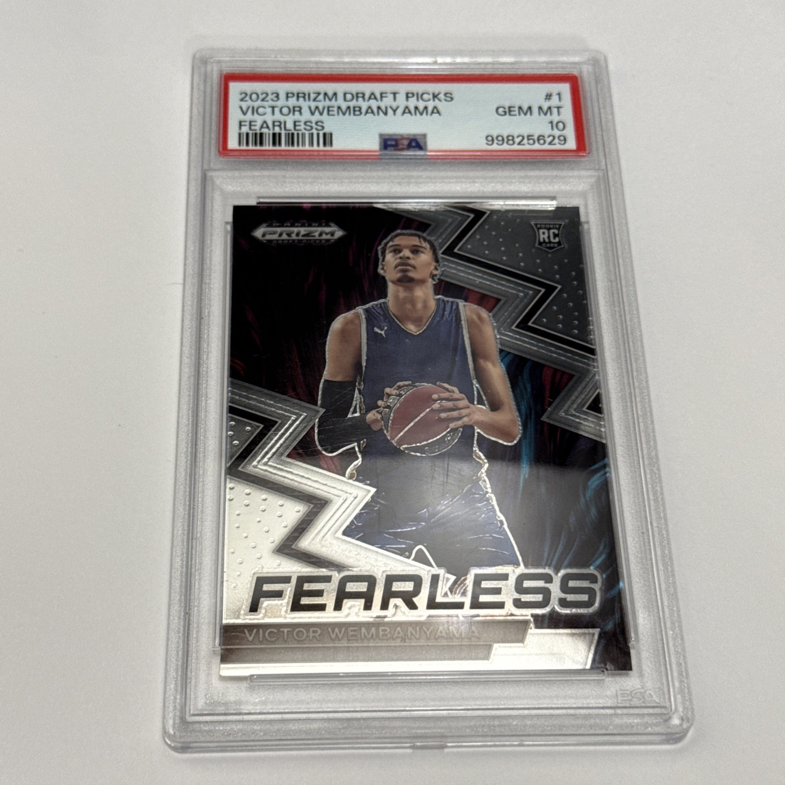 Victor Wembanyama #1 2023 Panini Prizm Draft Picks Fearless PSA 10 Rookie Card