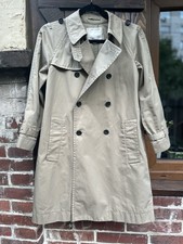 Marc Jacobs 100 Cotton Trench Coat Beige Buttons Collared Sz 4
