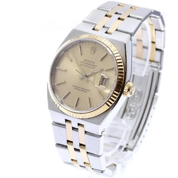 Rolex — Rolex Oyster Datejust 17013 36mm SS Gold Dial Quartz Date Watch #C2286
