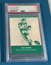 1961 Lake to Lake Packers #17 Max McGee SP Tulane - PSA 5 - Just Graded - Nice !