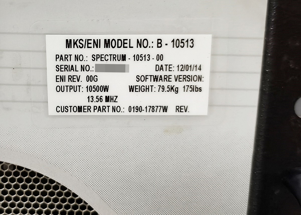 MKS ENI B-10513 SPECTRUM 10513-00 10.5kW 13.56MHz AMAT 0190-17877