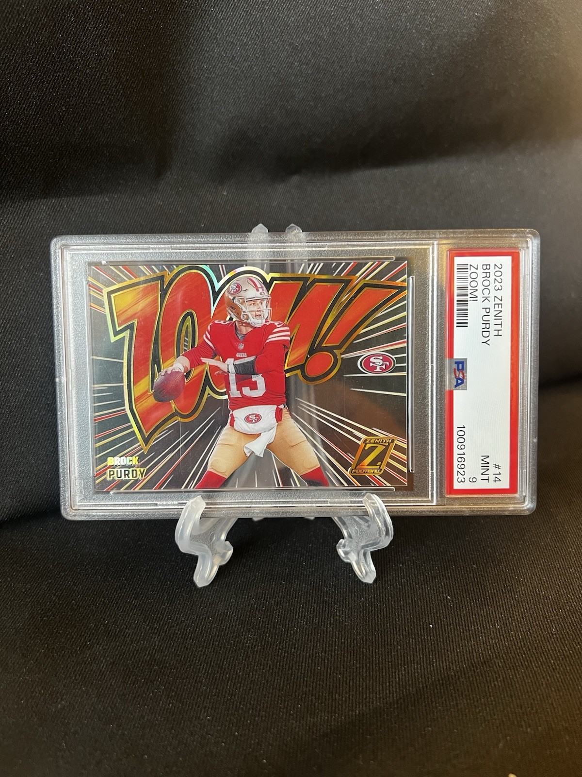2023 PANINI ZENITH - ZOOM! Brock Purdy #14 - PSA 9