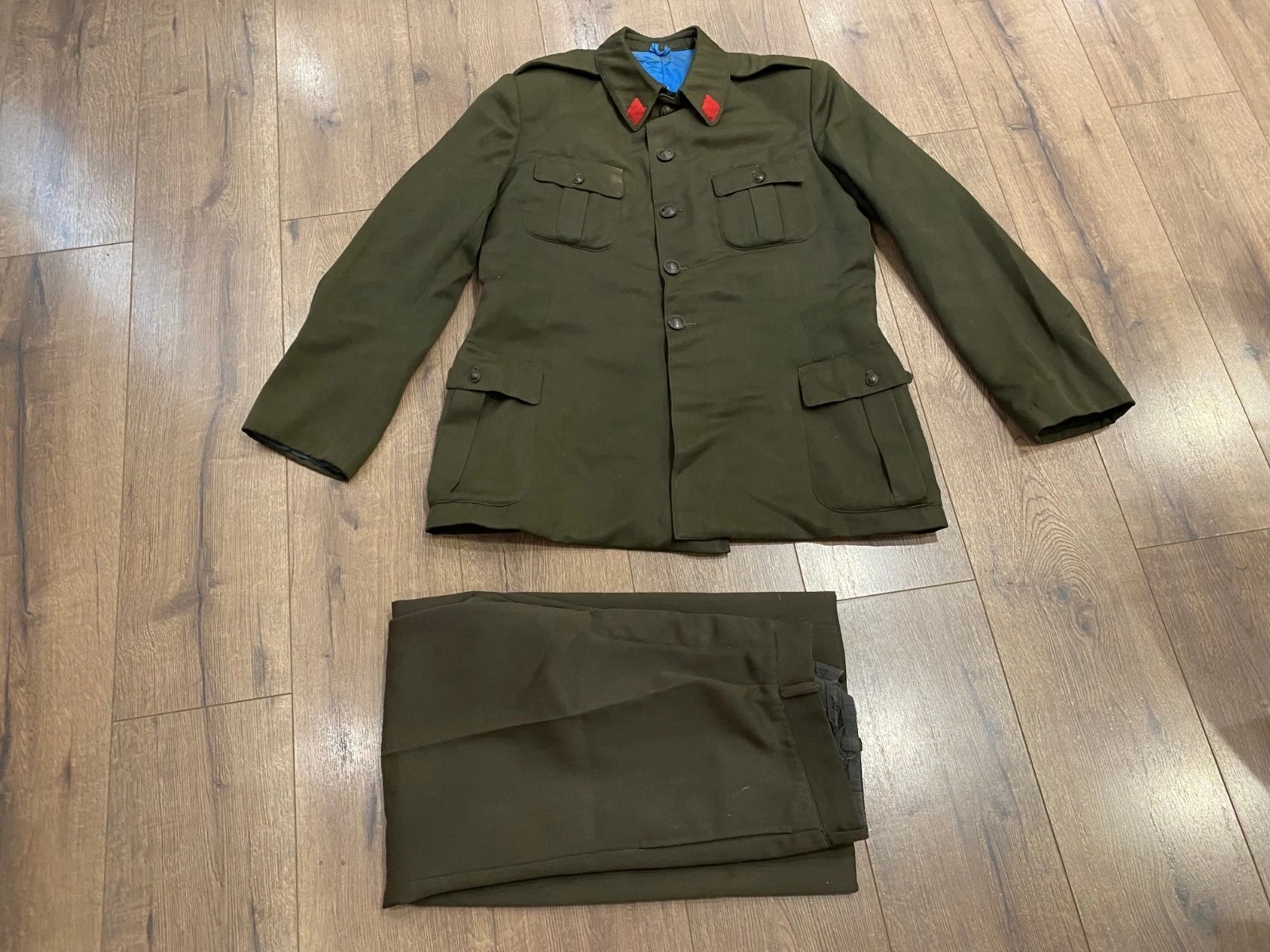 ALBANIA OFFICER UNIFORM PANTS + JACKET COMMUNIST M75 ARMY MILITARY SIZE L #5202