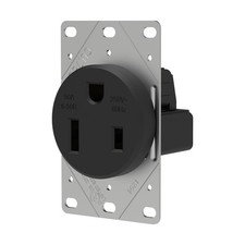 Flush Mounting Receptacle NEMA 6-50R, 50A 250V 2 Pole 3 Wire Grounding Straig...